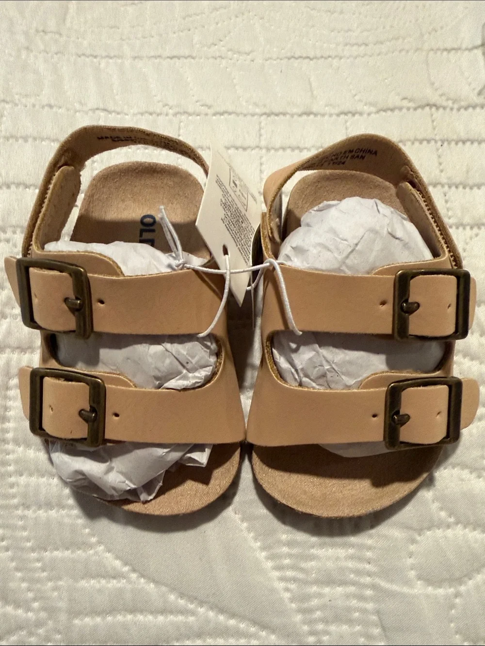 Old Navy Infant Tan Double-Buckle Sandals